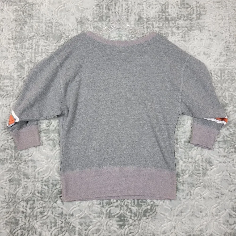 Oregon State Beavers Women's Size Large Gray  V-Neck Sweater 3/4 Sleeve Football